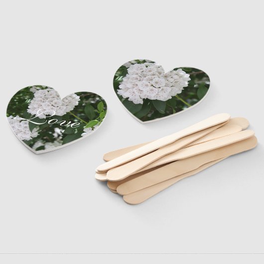 White Mountain Laurel Wedding Paddle Fan Handwaaier (Niet-gemonteerd)