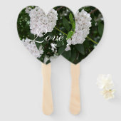 White Mountain Laurel Wedding Paddle Fan Handwaaier (Voorkant en achterkant)