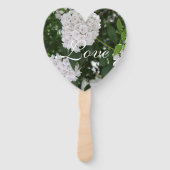 White Mountain Laurel Wedding Paddle Fan Handwaaier (Voorkant)