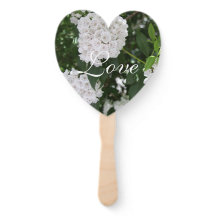 White Mountain Laurel Wedding Paddle Fan