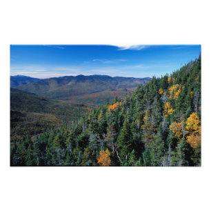 White Mountain N.F., NH. Het uitzicht vanuit de bu Foto Afdruk