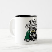 White Mountain National Forest New Hampshire Tweekleurige Koffiemok (Voorkant links)