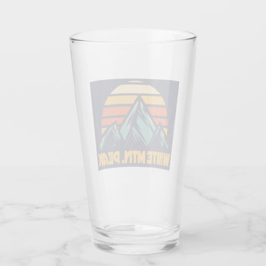 White Mountain Peak California Retro Turquoise Glas (Achterkant)