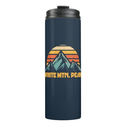White Mountain Peak California Retro Turquoise Thermosbeker (Voorkant)