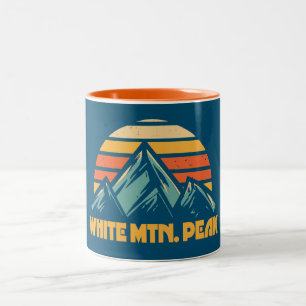 White Mountain Peak California Retro Turquoise Tweekleurige Koffiemok