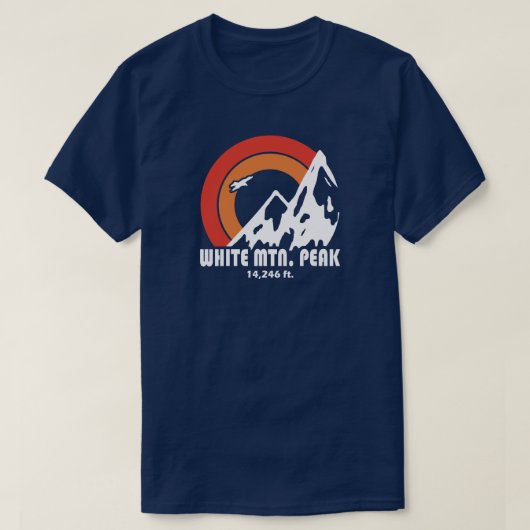 White Mountain Peak California Sun Eagle T-shirt (Design voorkant)