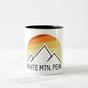 White Mountain Peak Californië Retro Tweekleurige Koffiemok