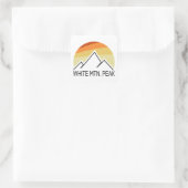 White Mountain Peak Californië Retro Vierkante Sticker (Tas)