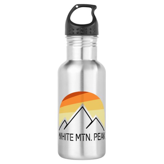 White Mountain Peak Californië Retro Waterfles (Voorkant)