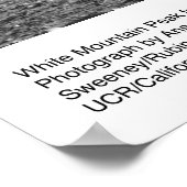 White Mountain Peak, juni 1964, door Ansel Adams Poster (Hoek)