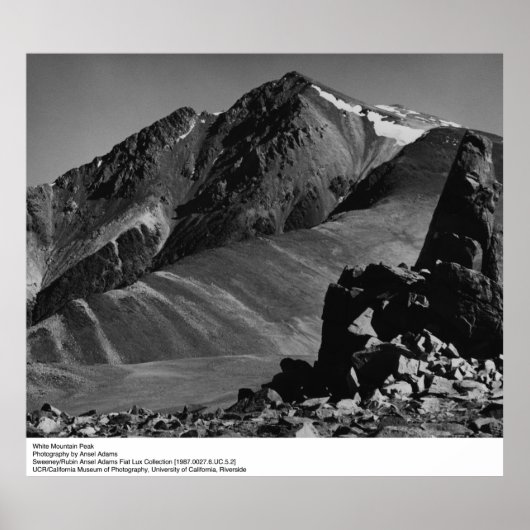 White Mountain Peak van Ansel Adams Poster (Voorkant)