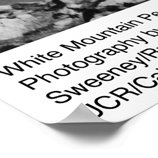 White Mountain Peak van Ansel Adams Poster (Hoek)