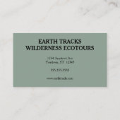 White Mountains and Trees Ecotourism Wilderness Visitekaartje (Achterkant)