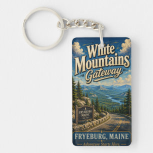 White Mountains Gateway Fryeburg Maine Rechthoek Sleutelhanger