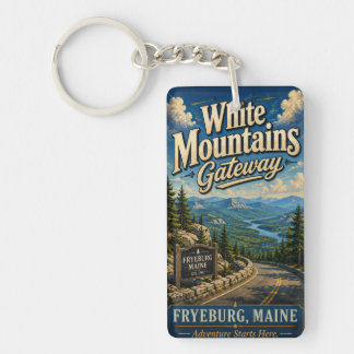White Mountains Gateway Fryeburg Maine Rechthoek  Sleutelhanger