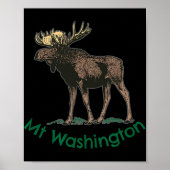 White Mountains Mt Washington New Hampshire Moose  Poster (Voorkant)