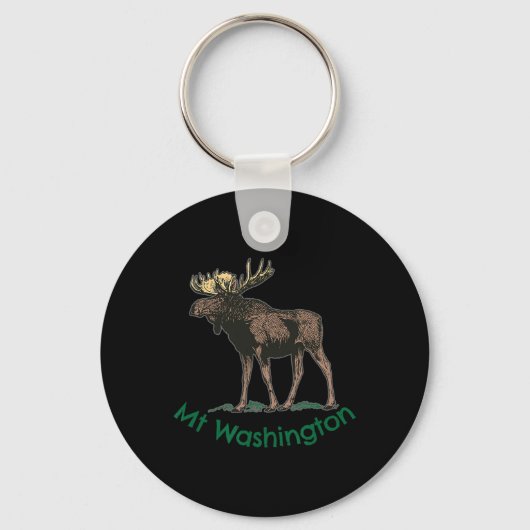 White Mountains Mt Washington New Hampshire Moose  Sleutelhanger (Voorkant)