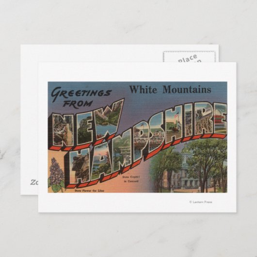White Mountains, New Hampshire 3 Briefkaart (Voorkant / Achterkant)