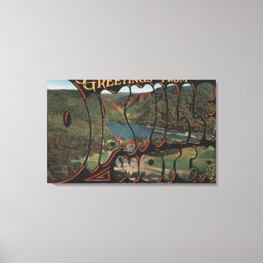 White Mountains, New Hampshire - Dixville Canvas Afdruk (Voorkant)