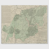 White Mountains New Hampshire Map (1915) Cadeaupapier (Vlak)