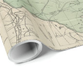 White Mountains New Hampshire Map (1915) Cadeaupapier (Rol Hoek)