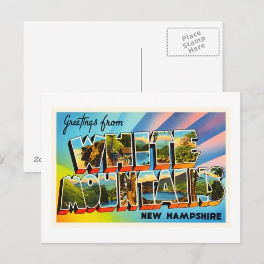 White Mountains New Hampshire NH Travel Souvenir Briefkaart (Voorkant / Achterkant)