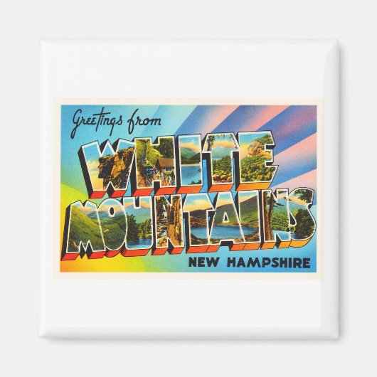 White Mountains New Hampshire NH Travel Souvenir Magneet (Voorkant)