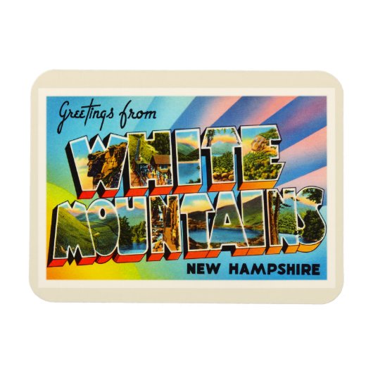 White Mountains New Hampshire NH Travel Souvenir Magneet (Horizontaal)