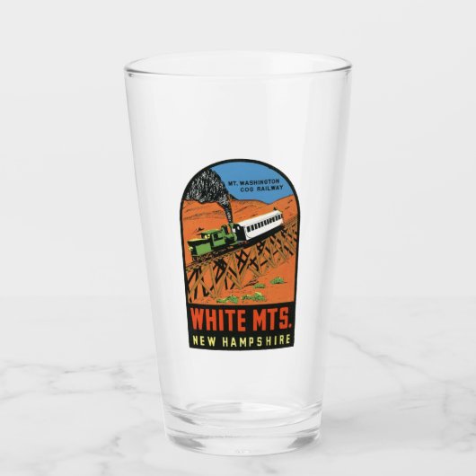 White Mountains New Hampshire Pint Glass Glas (Voorkant)