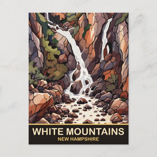 White Mountains, New Hampshire, Reizen Briefkaart (Voorkant)
