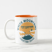 White Mountains New Hampshire - Retro Tweekleurige Koffiemok (Links)