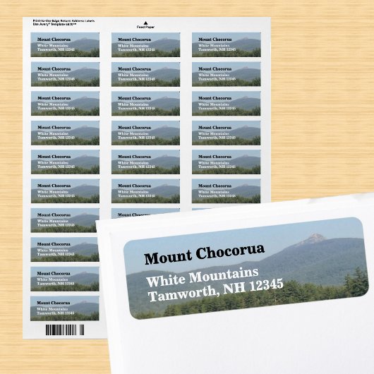 White Mountains New Hampshire Return Address Etiket