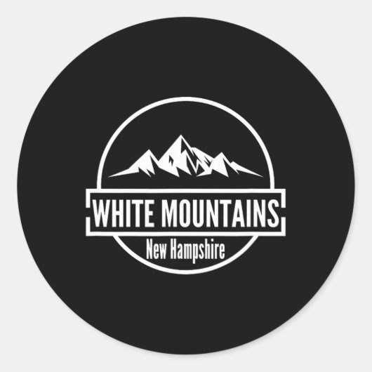 White Mountains New Hampshire Ronde Sticker (Voorkant)