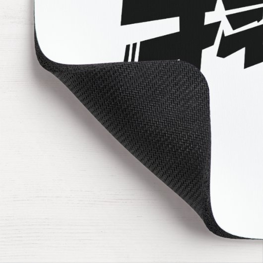 White Mouse Pad "牛气冲天" — Bold & Prosperous Energy Muismat (Hoek)