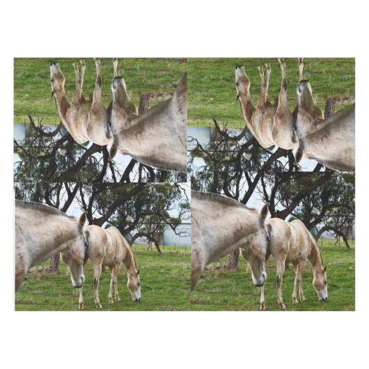 White Muddy Horses Tafelkleed (Voorkant (Horizontaal))