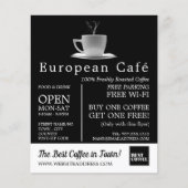White Mug, Barista, Café, Coffeehouse Advertising Flyer (Voorkant)