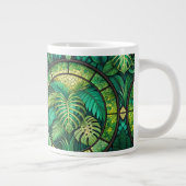 White mug featuring a vibrant, intricate pattern  grote koffiekop (Rechts)