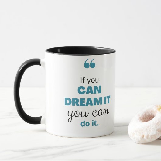 white mug for coffee OR tea Mok (Met donut)