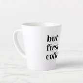 White mug With desing Latte Mok (Linkerhoek)