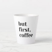 White mug With desing Latte Mok (Voorkant)