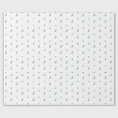 White Music Note inpakpapier (Vlak)