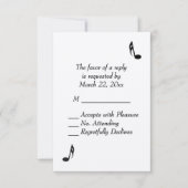 White Music Wedding RSVP (Voorkant)