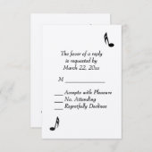 White Music Wedding RSVP (Voorkant / Achterkant)