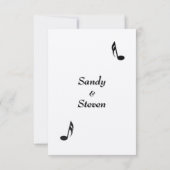 White Music Wedding RSVP Kaartje (Achterkant)