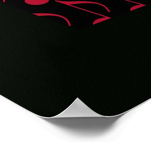 white musical note coole afbeelding poster (Hoek)