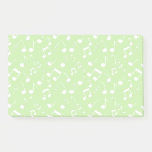 White Musical Notes Design Post-it Notes (Voorkant)