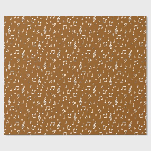 white Musical Wrapping Paper Cadeaupapier (Vlak)