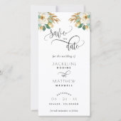 White Mustard Wedding Save the Date Bladwijzer (Voorkant)