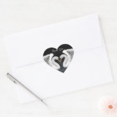 White Mute Swan Mirror Afbeelding - Dank u Hart Sticker (Envelop)