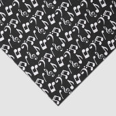 white Muzieknoten tissue paper Tissuepapier (Detail)